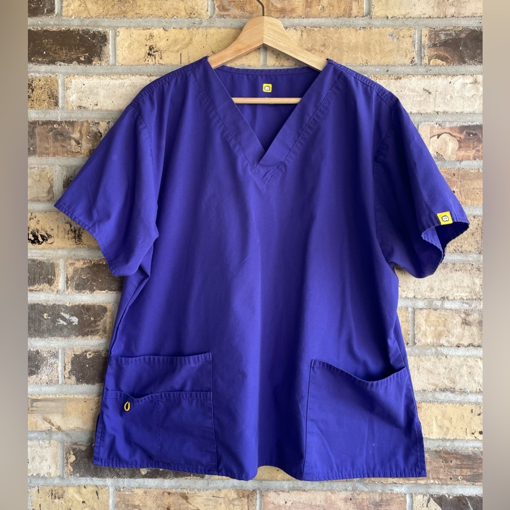 5 for $25🔥WonderWink Purple Short Sleeve Scrub Top XL
